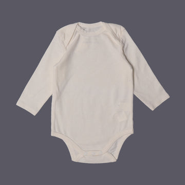OFF WHITE PLAIN FULL SLEEVES ROMPER